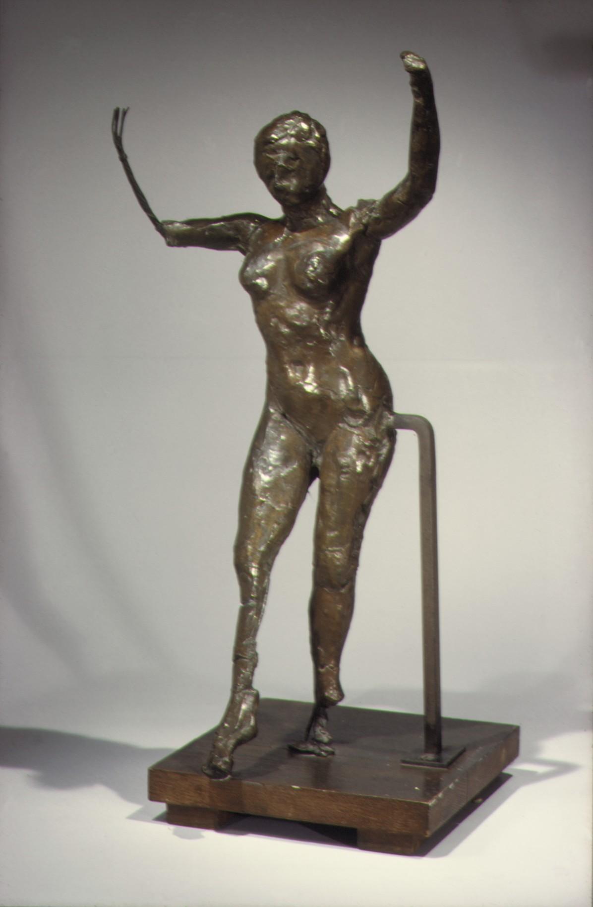 Edgar Degas — Tänzerin, sich vorwärts bewegend, Arme erhoben, rechtes Bein vorwärts (zweiter Zustand)
