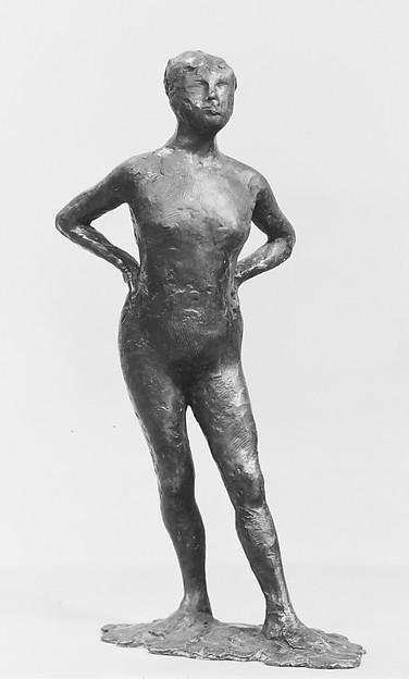 Edgar Degas — Tänzerin in Ruhe, Hände auf den Hüften, linkes Bein nach vorne
