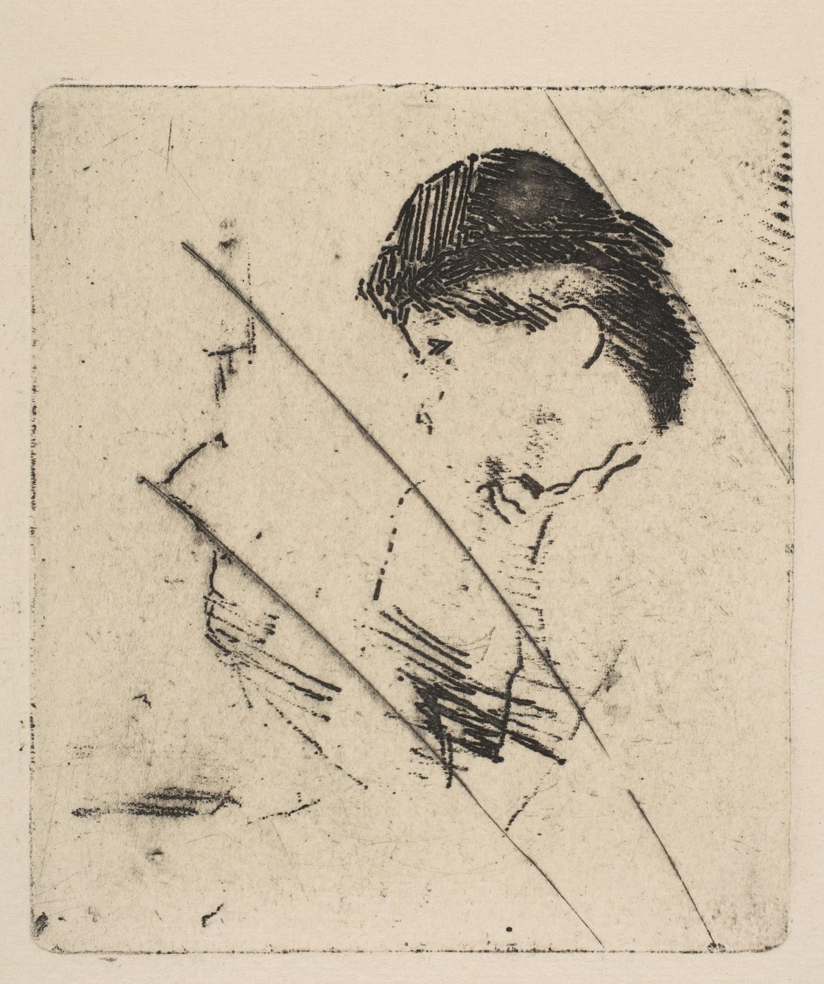 Edgar Degas — Kopf und Schultern einer jungen Frau im Profil I