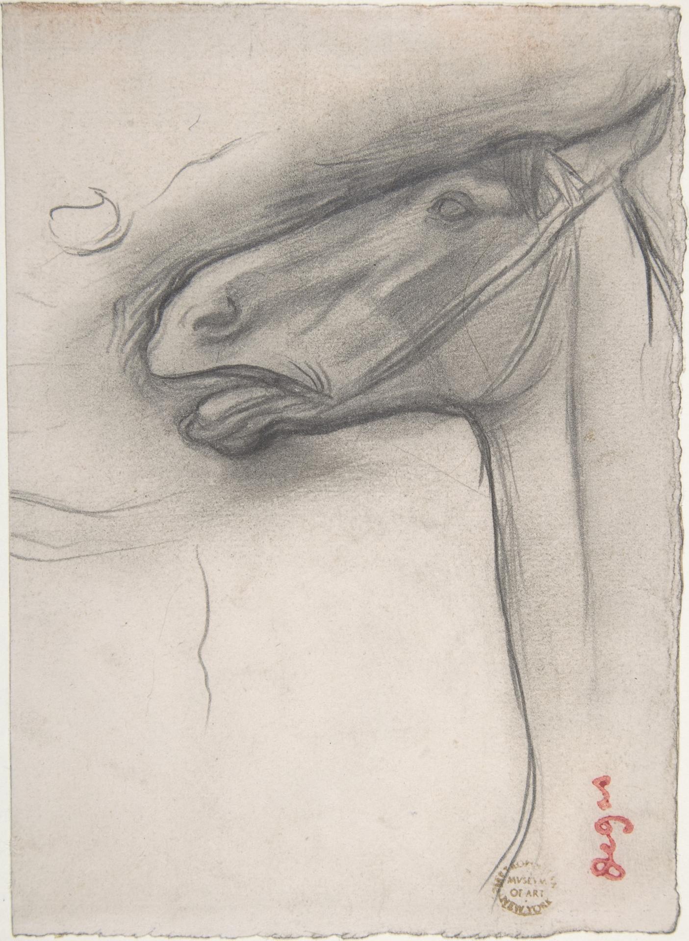 Edgar Degas — Pferdekopf