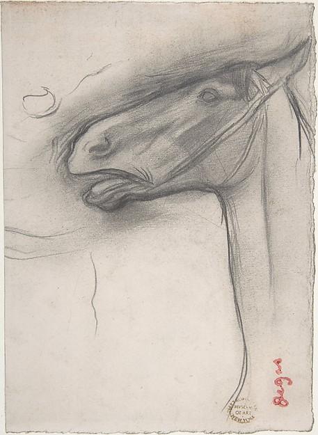 Edgar Degas — Pferdekopf