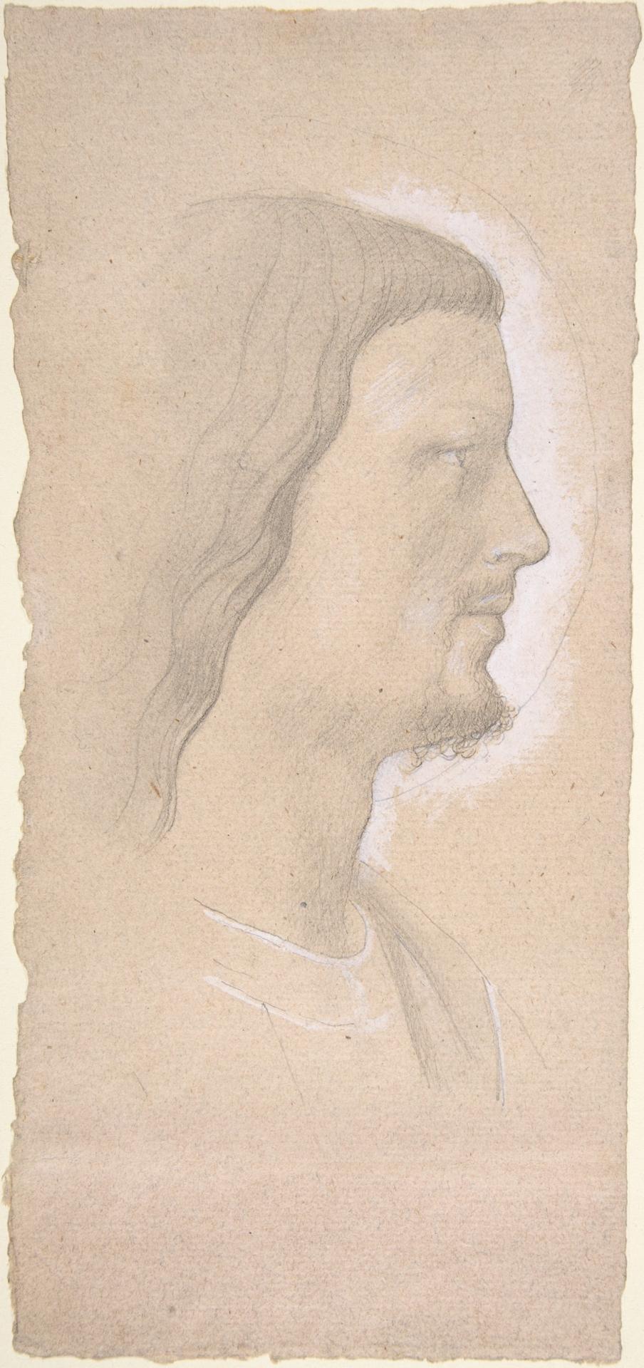 Edgar Degas — Kopf eines Heiligen (Profil nach rechts), nach Fra Angelico