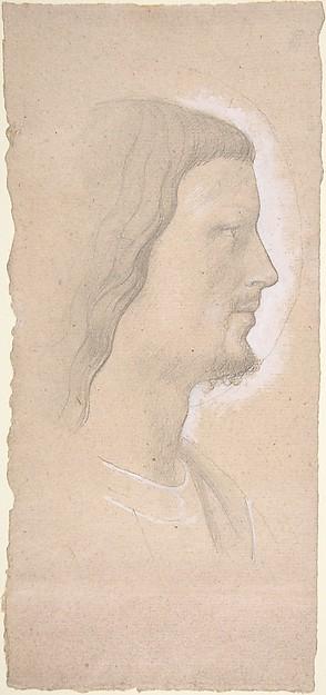 Edgar Degas — Kopf eines Heiligen (Profil nach rechts), nach Fra Angelico