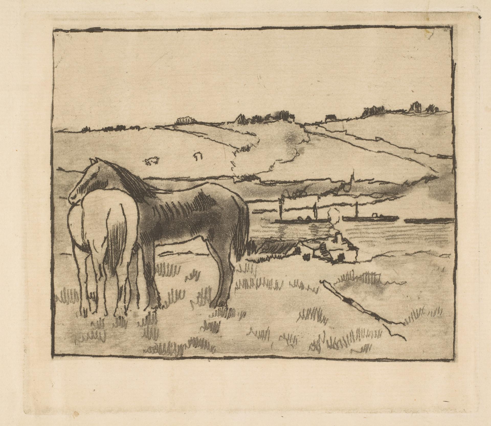 Edgar Degas — Pferde auf der Wiese