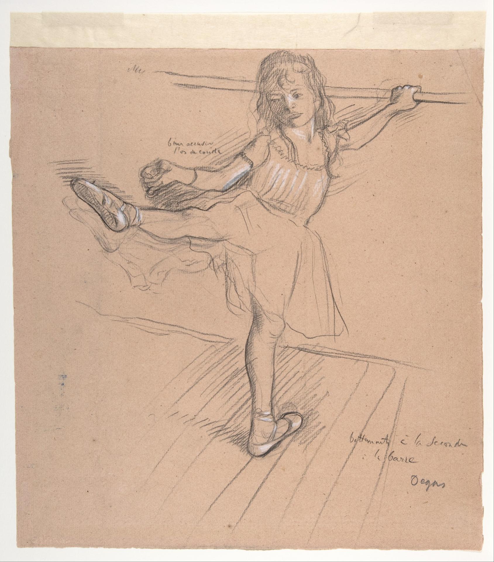 Edgar Degas — Kleines Mädchen beim Üben an der Stange