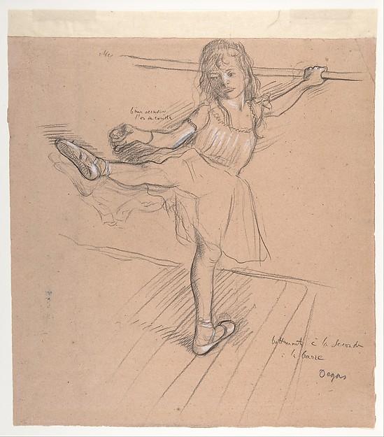 Edgar Degas — Kleines Mädchen beim Üben an der Stange