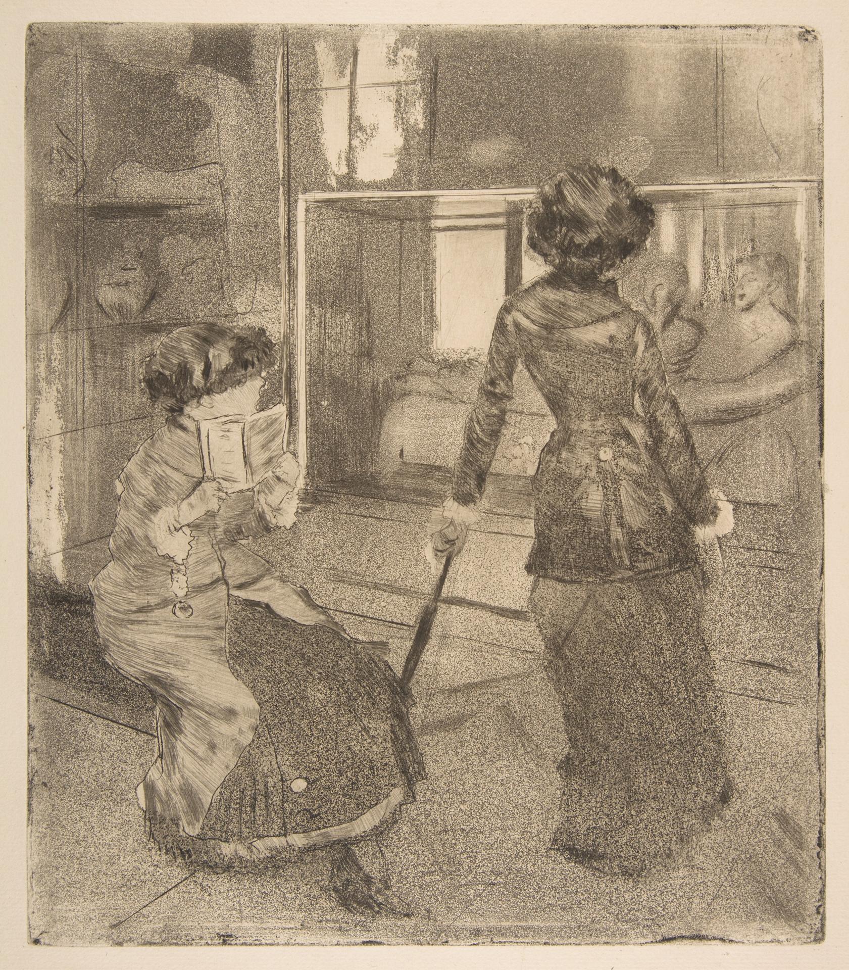 Edgar Degas — Mary Cassatt im Louvre: Die Etruskische Galerie
