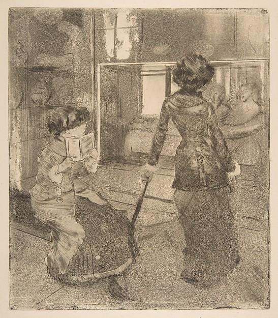 Edgar Degas — Mary Cassatt im Louvre: Die Etruskische Galerie