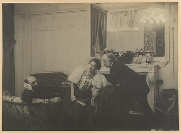 Edgar Degas — Paul Poujaud, Mme. Arthur Fontaine und Degas