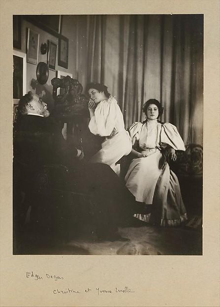 Edgar Degas — Selbstporträt mit Christine und Yvonne Lerolle