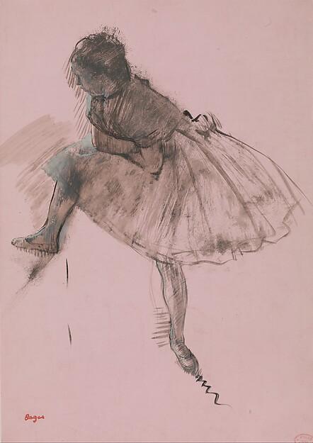 Edgar Degas — Studie einer Balletttänzerin (Vorderseite); Zwei Tänzerstudien (Rückseite)