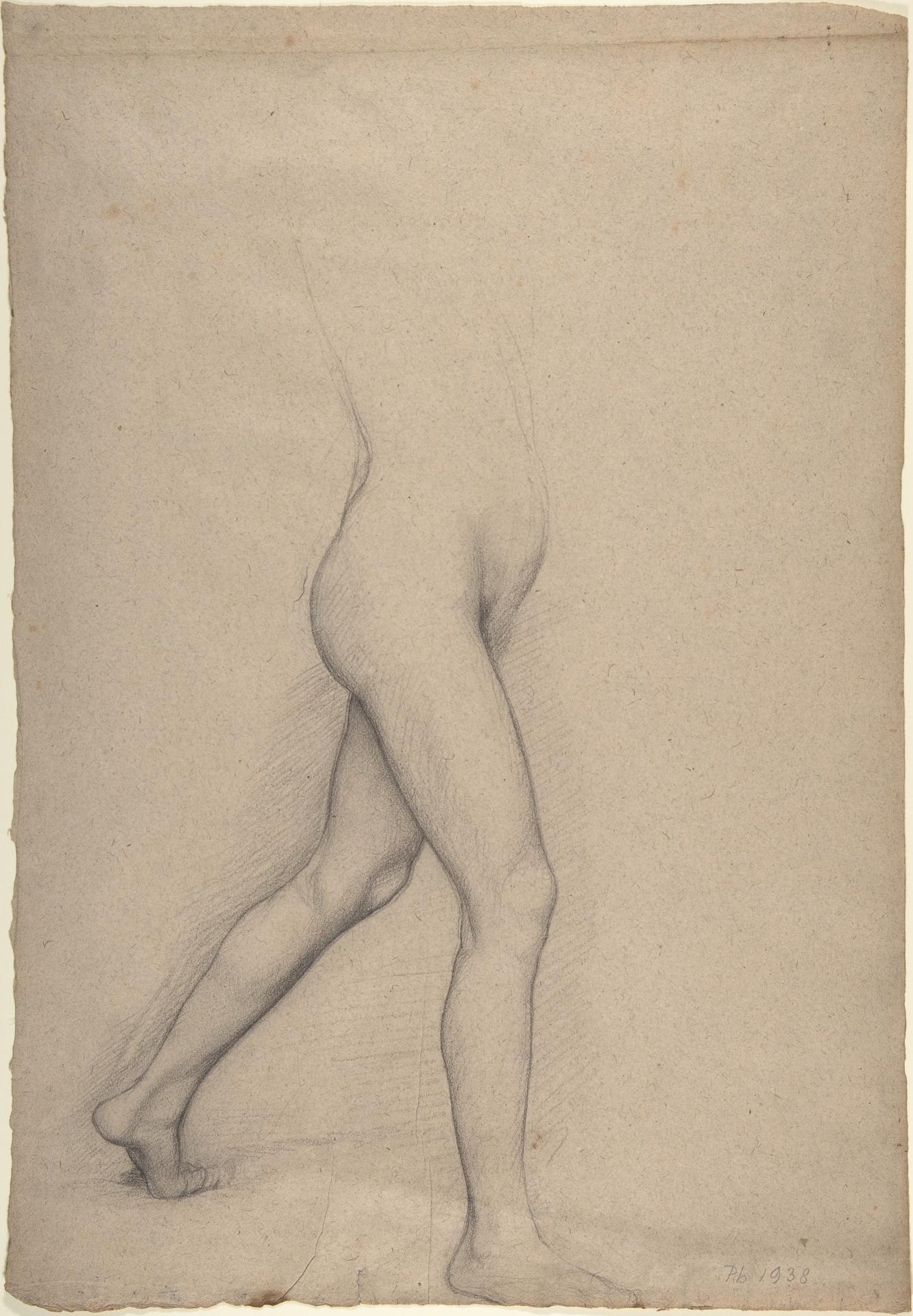 Edgar Degas — Studie der Beine eines Mädchens für das Gemälde 'Junge Spartaner'