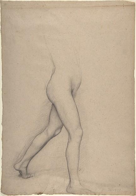 Edgar Degas — Studie der Beine eines Mädchens für das Gemälde 'Junge Spartaner'