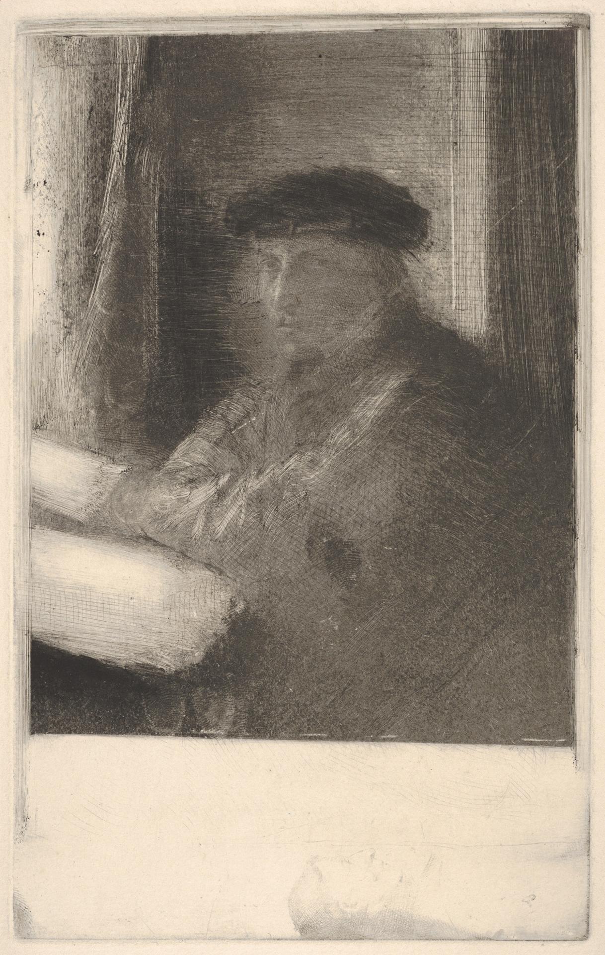 Edgar Degas — Der Kupferstecher Joseph Tourny (1857, printed mid-1860s)