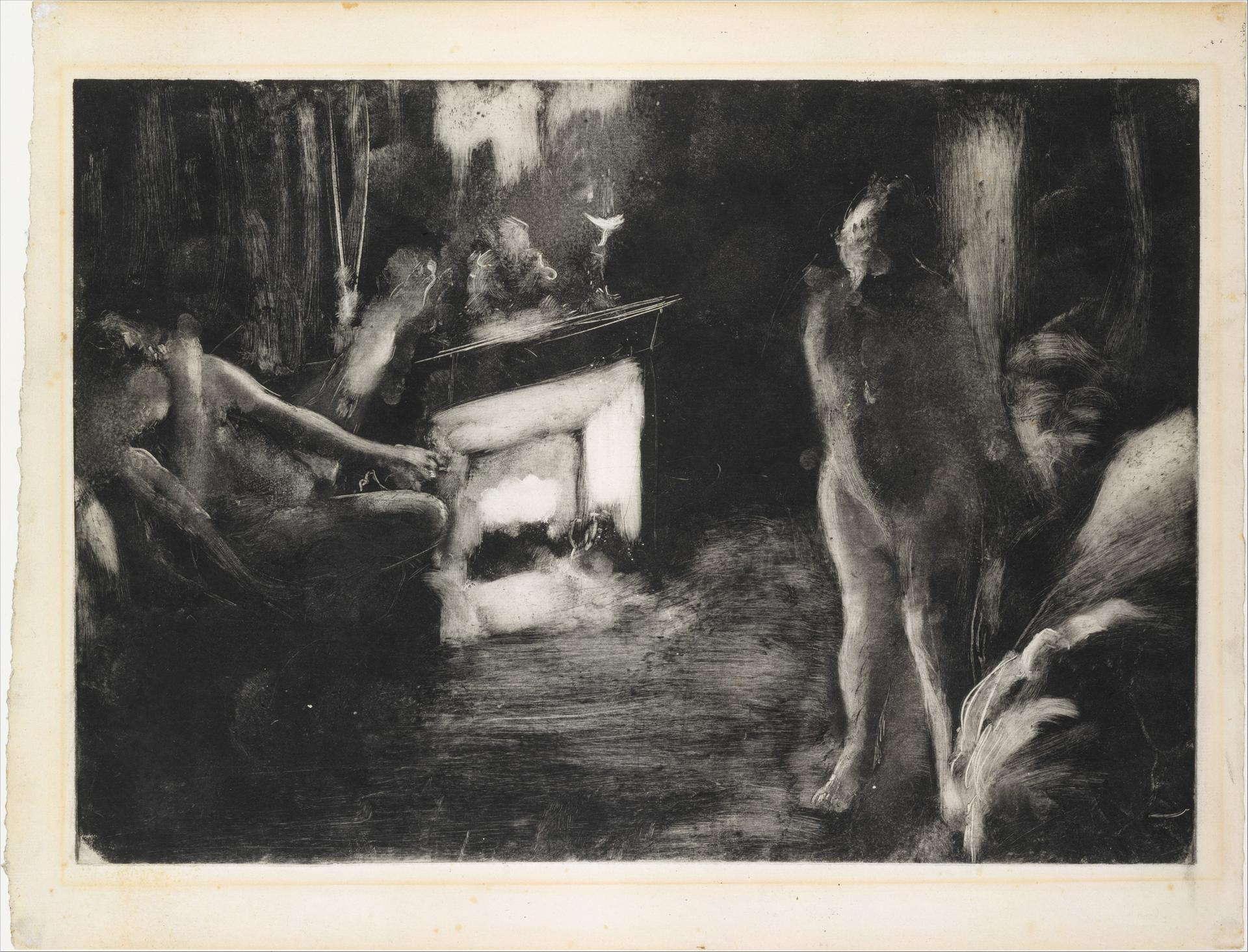 Edgar Degas — Am Kamin