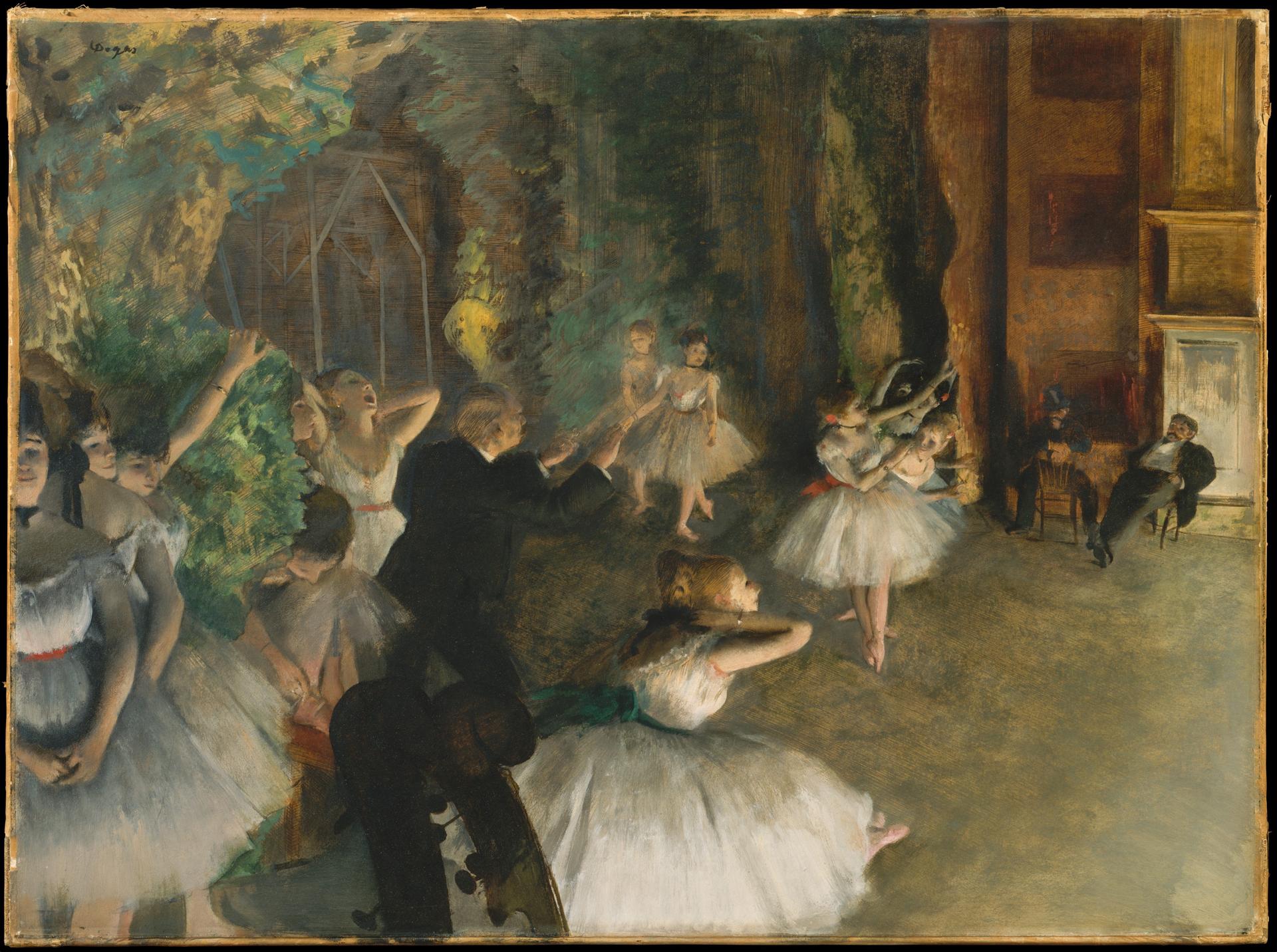 Edgar Degas — Die Ballettprobe auf der Bühne