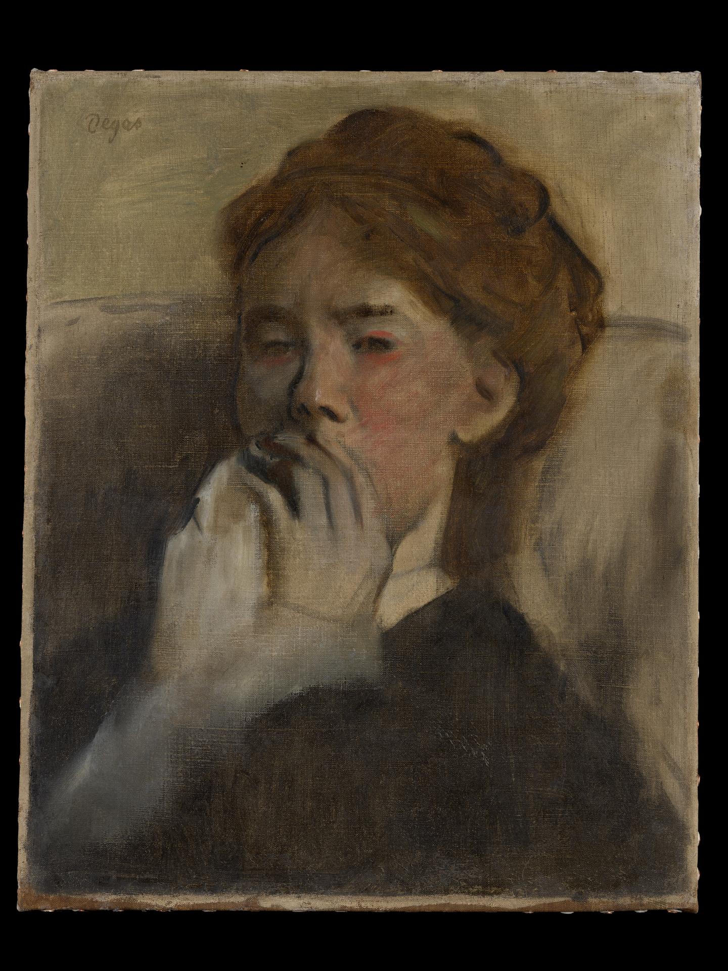 Edgar Degas — Junge Frau mit der Hand vor dem Mund