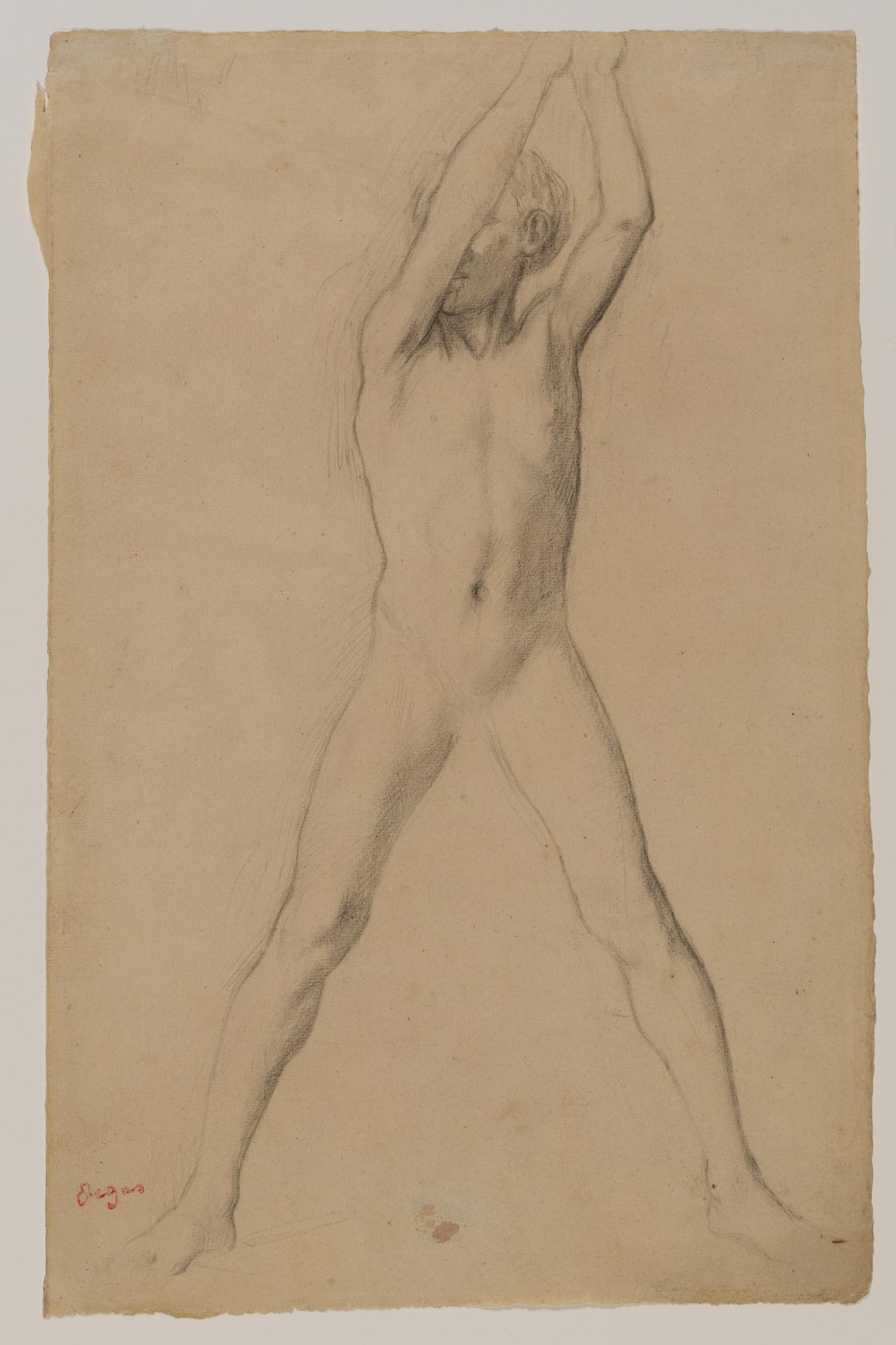 Edgar Degas — Jugendlicher mit erhobenen Armen