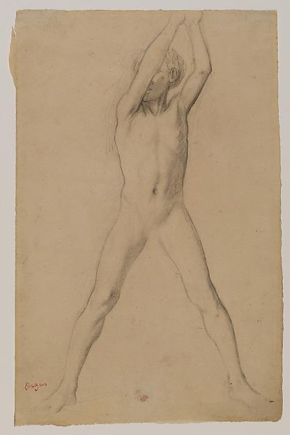 Edgar Degas — Jugendlicher mit erhobenen Armen