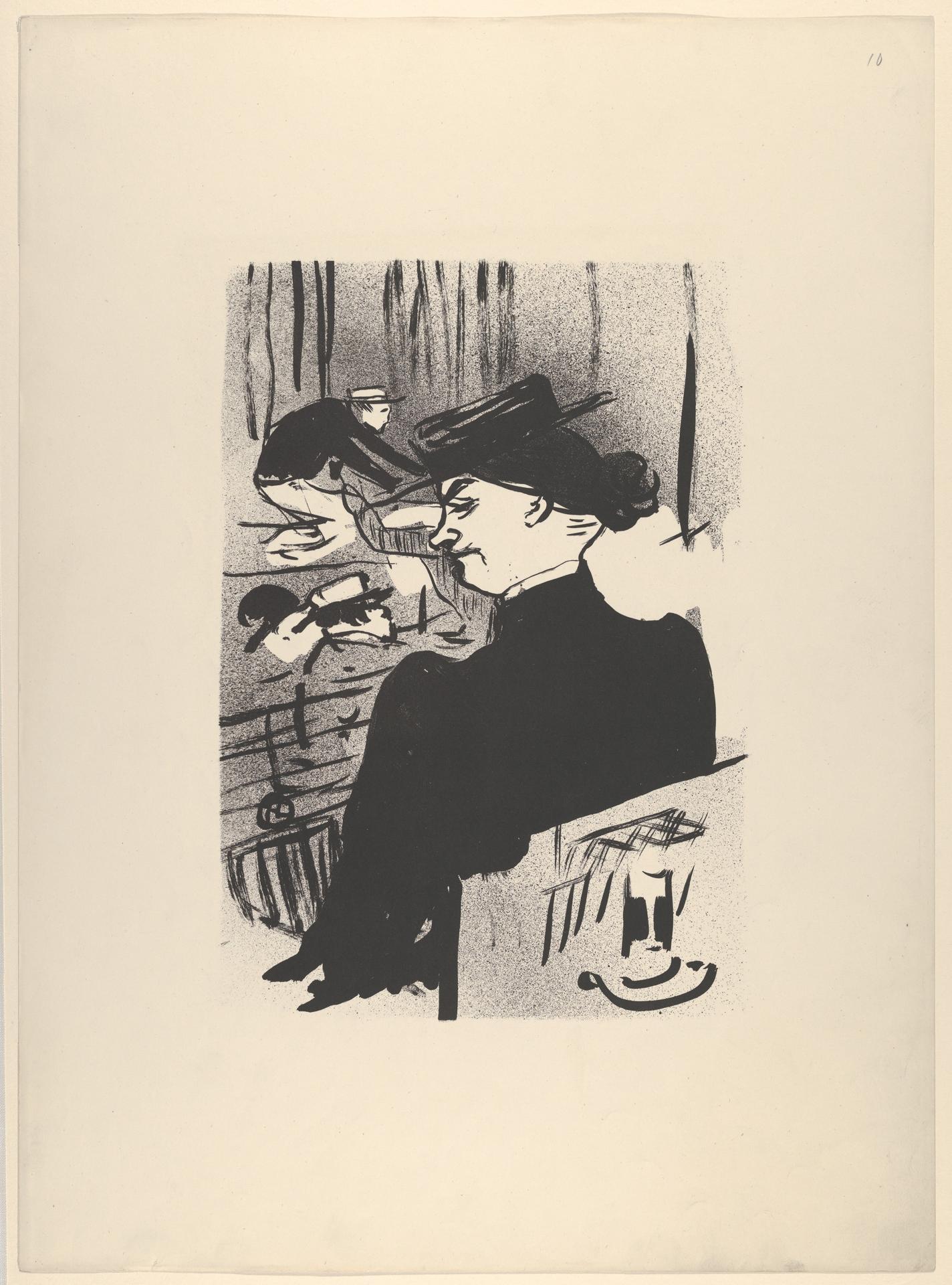 Henri de Toulouse-Lautrec — Ein Zuschauer (aus Le Café Concert) (1893, Met-Objekt 795)