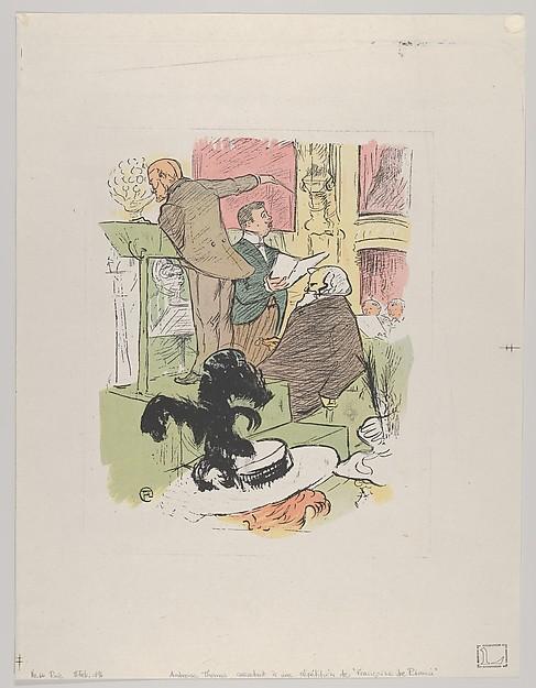 Henri de Toulouse-Lautrec — Ambroise Thomas bei einer Probe von Françoise de Rimini, aus Le Rire, Nr. 66, 8. Februar 1896