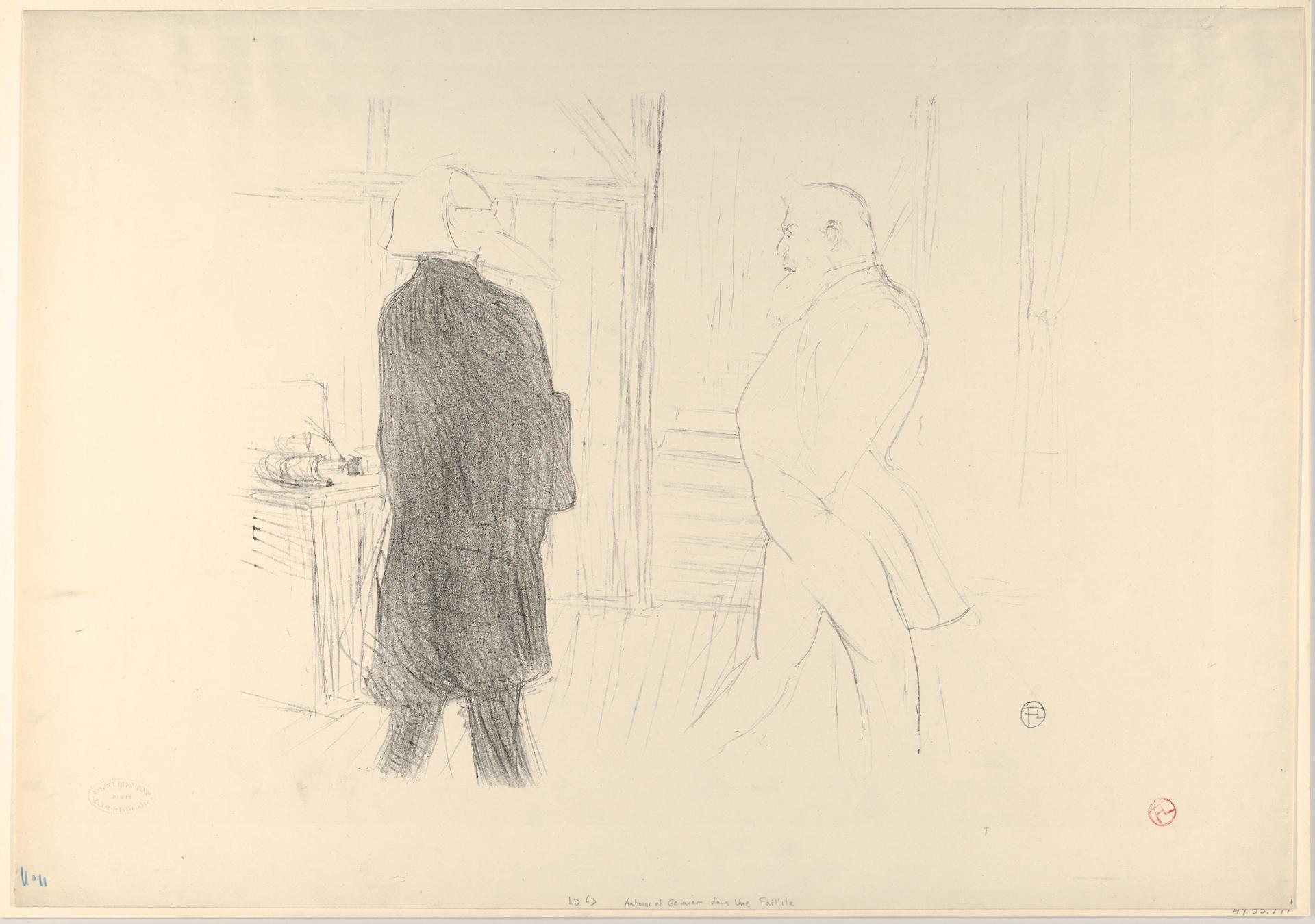 Henri de Toulouse-Lautrec — André Antoine und Fermin Gémier in 'Ein Bankrott'