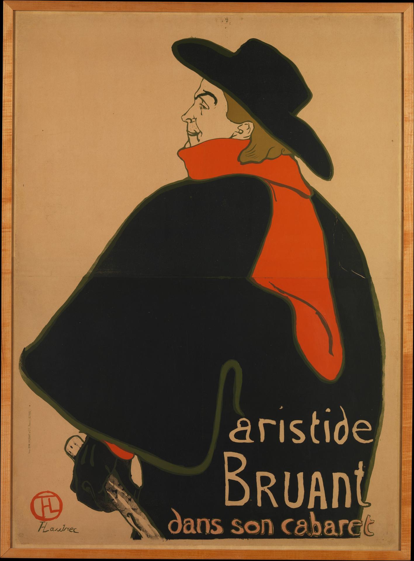 Henri de Toulouse-Lautrec — Aristide Bruant in seinem Kabarett (1893, Met-Objekt 808)