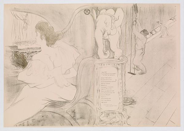 Henri de Toulouse-Lautrec — Am Vorhang (Au Rideau), aus "L'Estampe Originale"