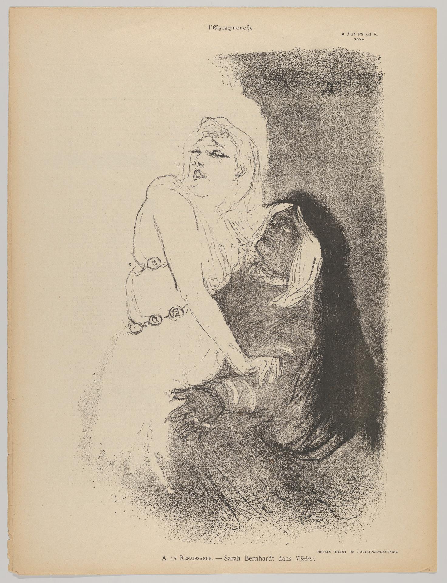 Henri de Toulouse-Lautrec — Im Théâtre de la Renaissance: Sarah Bernhardt in Phèdre (1893, Met-Objekt 896)