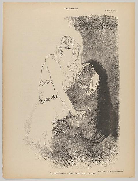 Henri de Toulouse-Lautrec — Im Théâtre de la Renaissance: Sarah Bernhardt in Phèdre (1893, Met-Objekt 854)