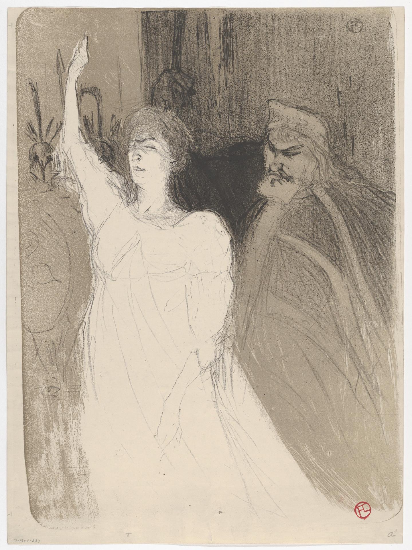 Henri de Toulouse-Lautrec — Bartet und Mounet-Sully in Antigone