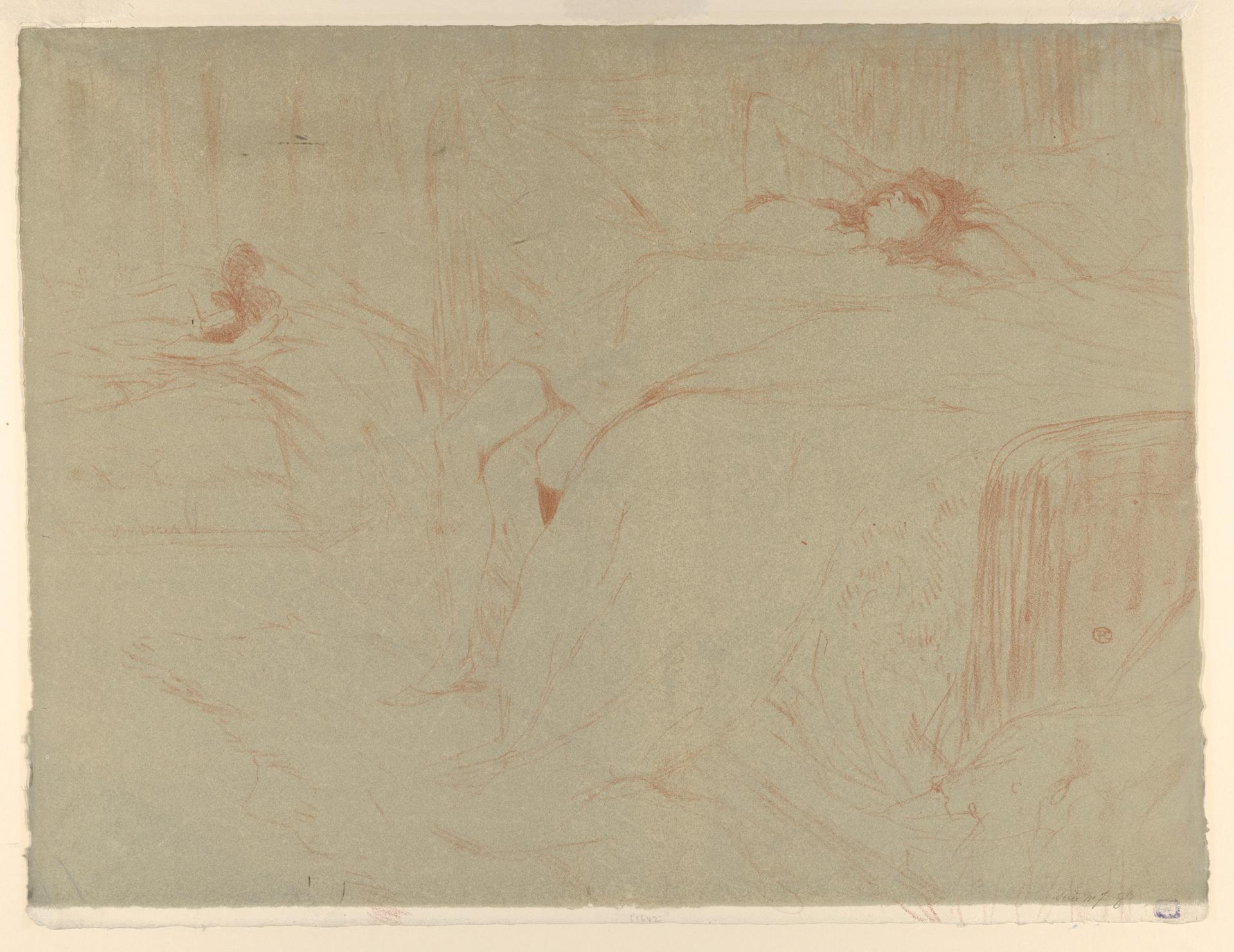 Henri de Toulouse-Lautrec — Auf dem Bett zusammengesunken