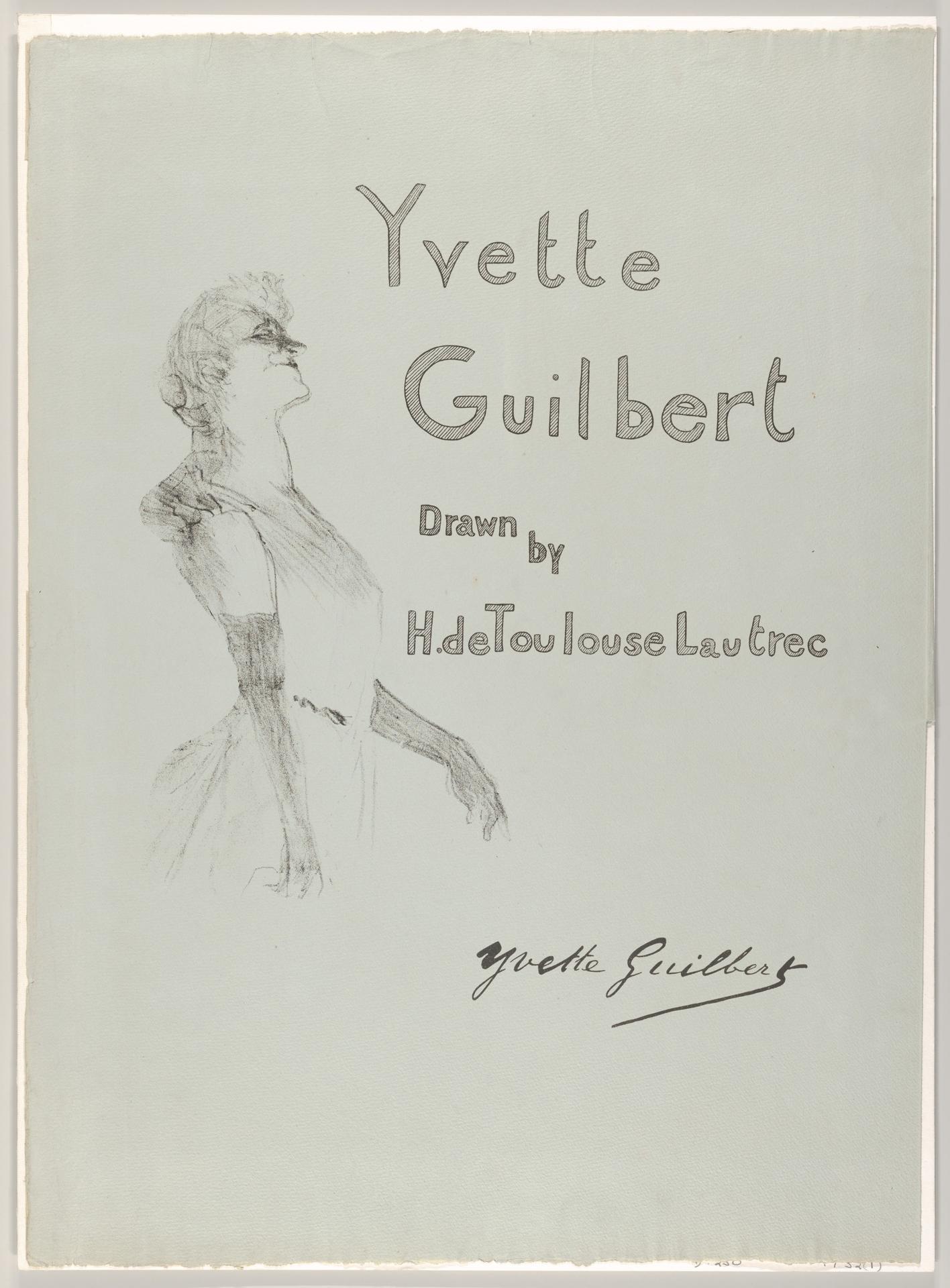 Henri de Toulouse-Lautrec — Umschlag - Yvette Guilbert