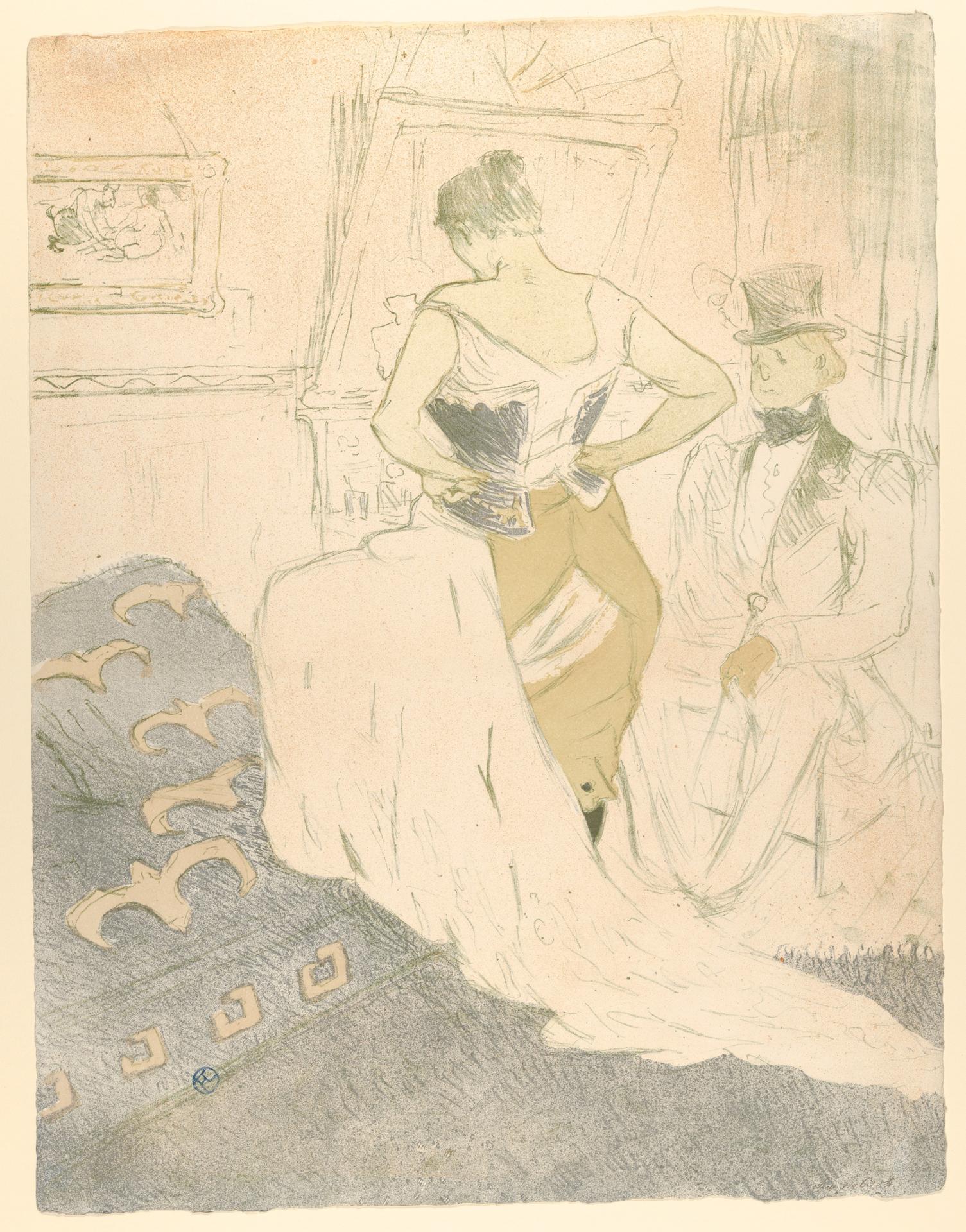 Henri de Toulouse-Lautrec — Das Korsett schnüren, aus der Serie 'Elles'