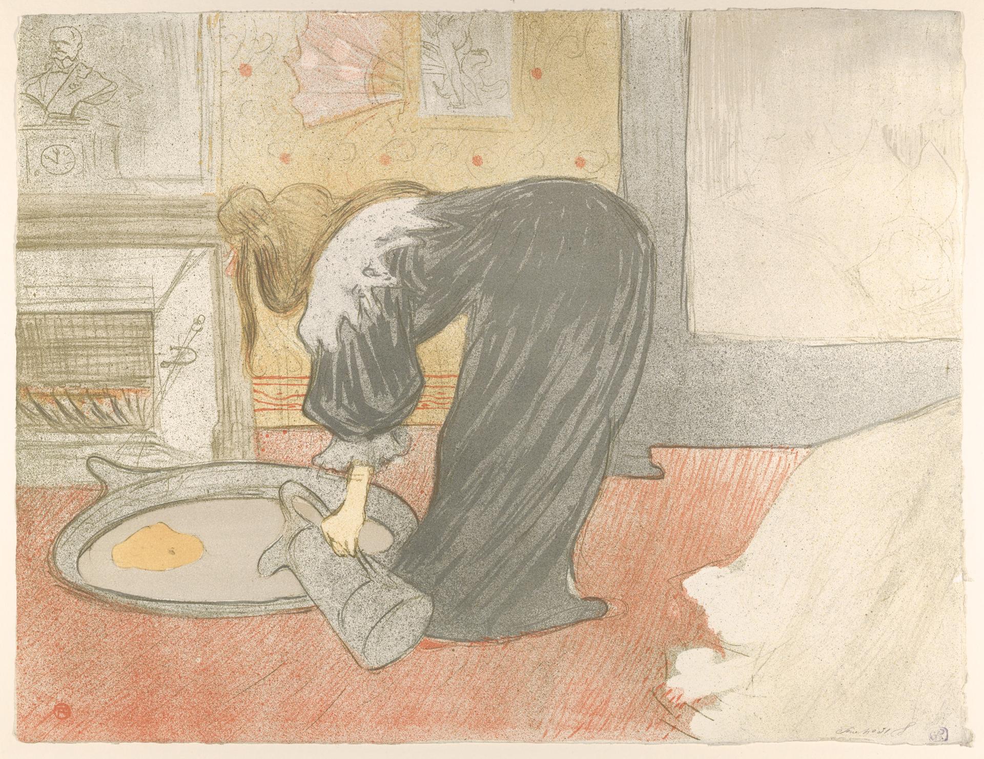 Henri de Toulouse-Lautrec — Das Wannenfüllen, aus 'Elles'