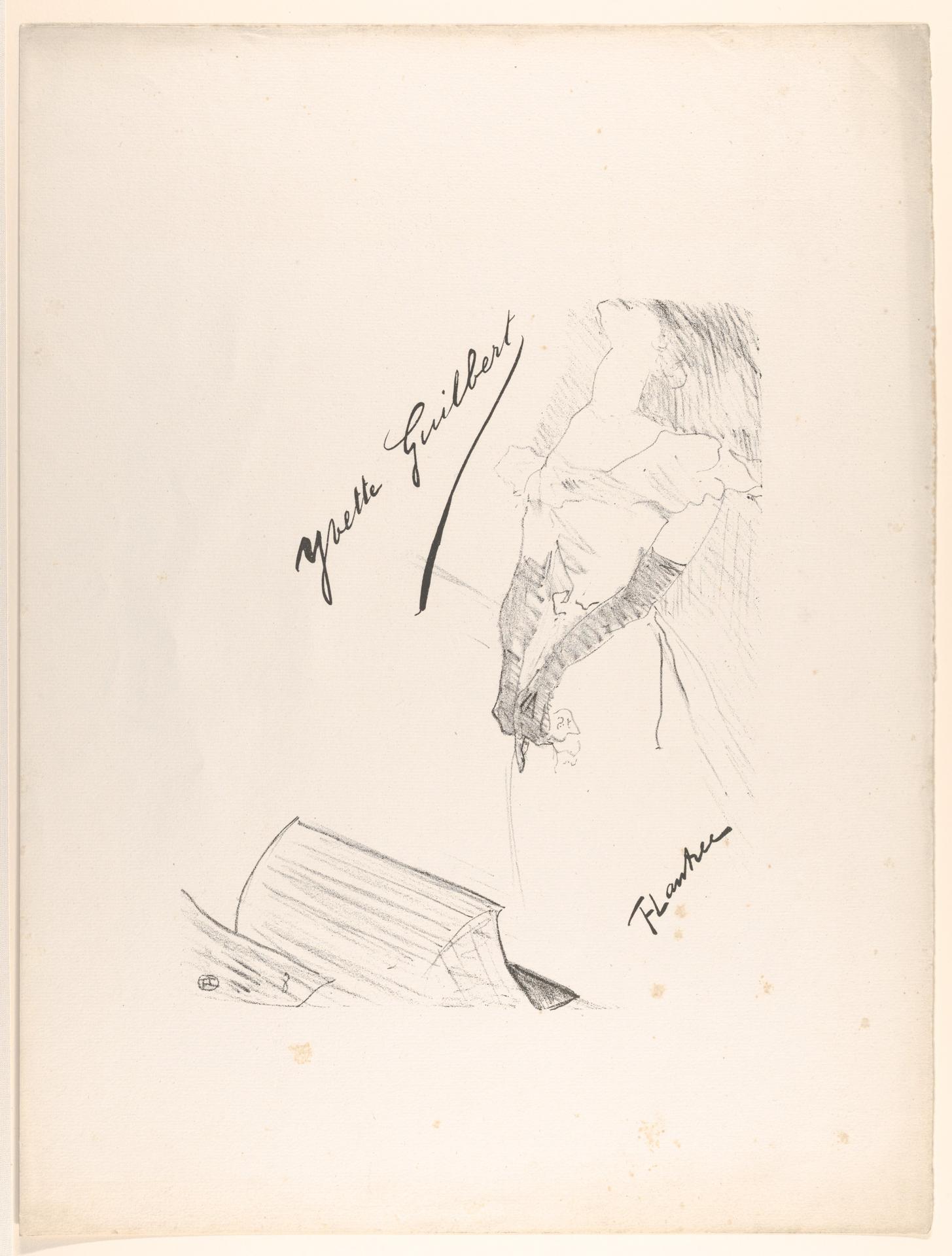 Henri de Toulouse-Lautrec — Frontispiz - Yvette Guilbert vor dem Souffleurkasten