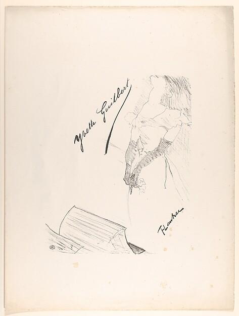 Henri de Toulouse-Lautrec — Frontispiz - Yvette Guilbert vor dem Souffleurkasten