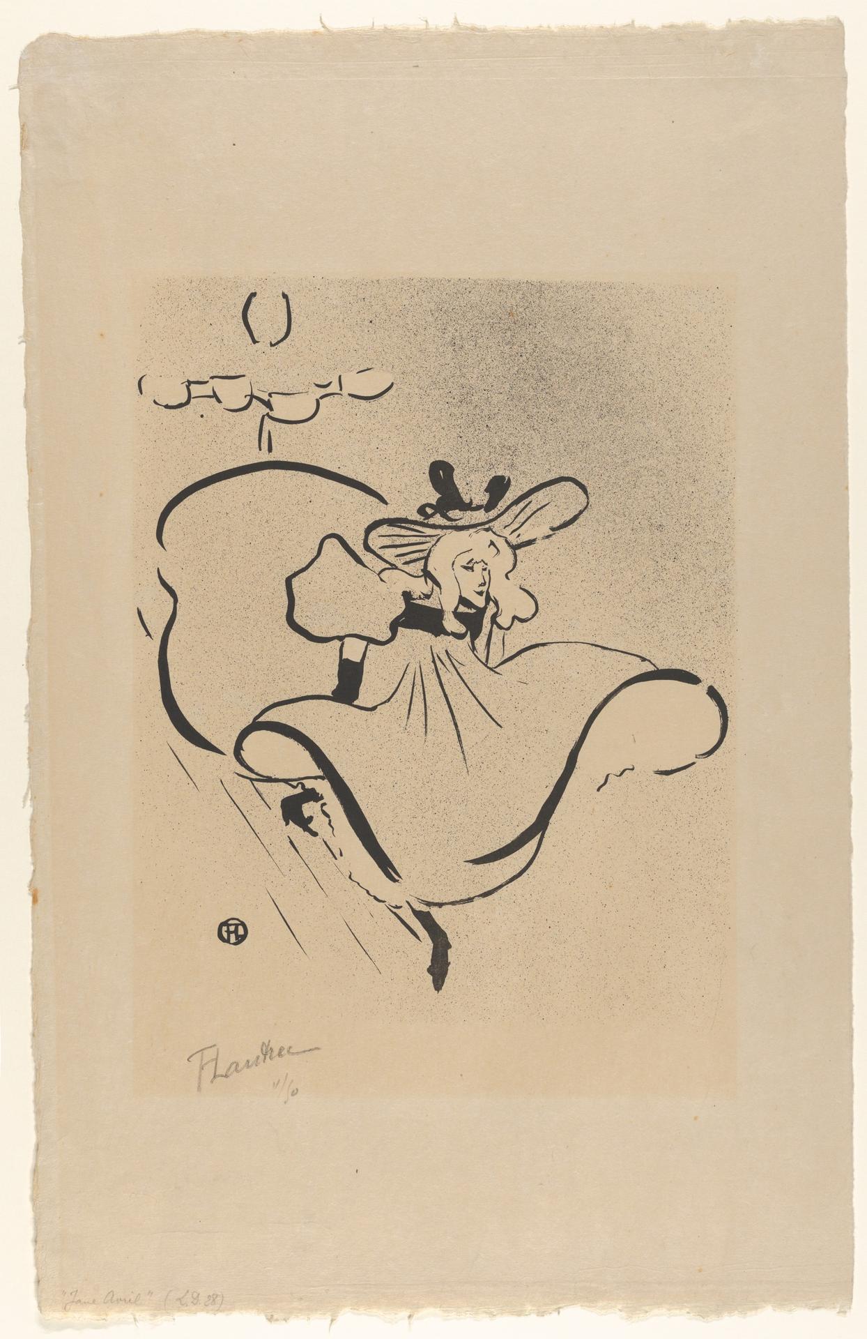 Henri de Toulouse-Lautrec — Jane Avril, aus 'Le Café Concert'
