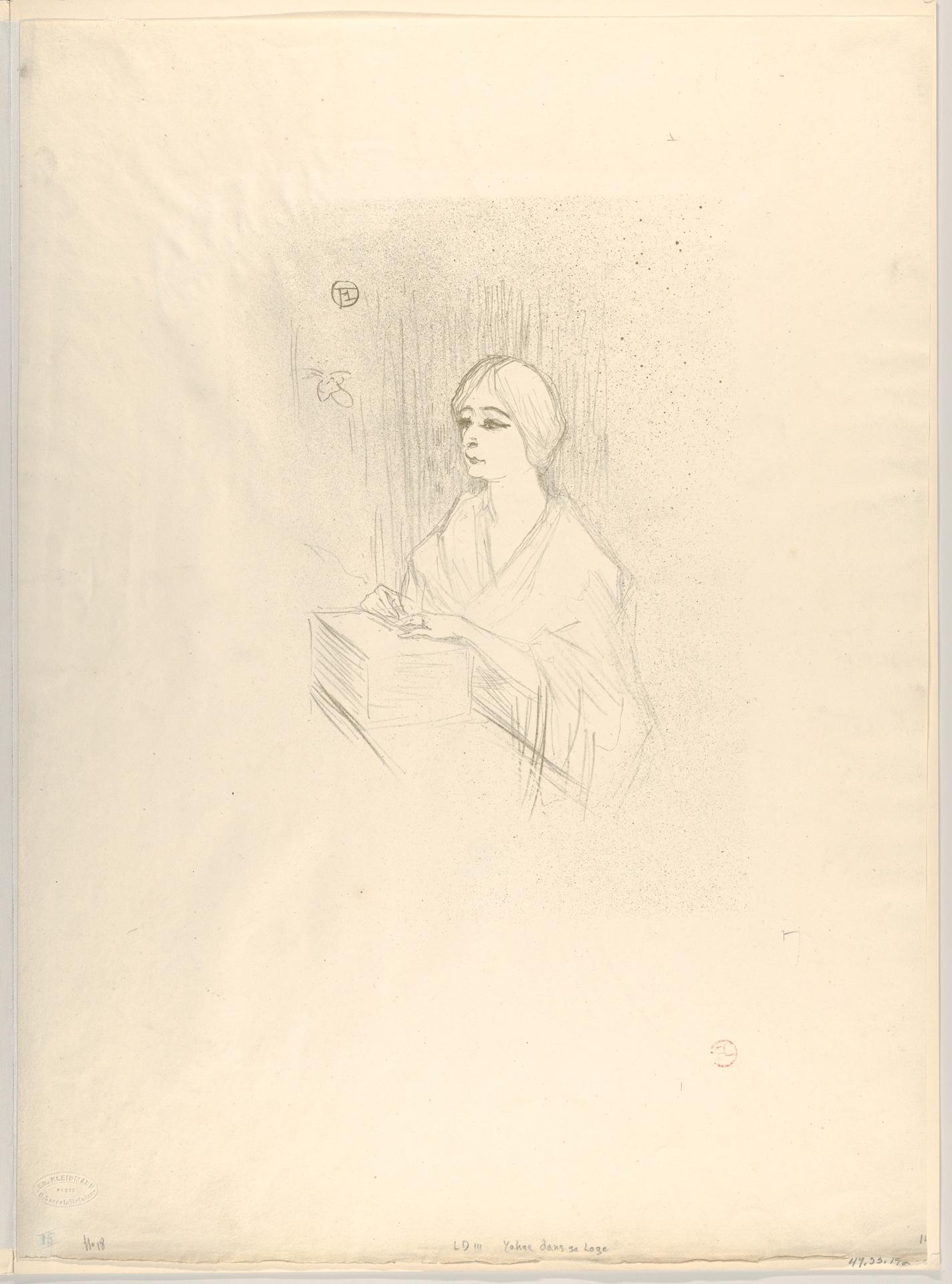 Henri de Toulouse-Lautrec — Léonie Yahne in ihrer Ankleidekabine, in L'Age Difficile
