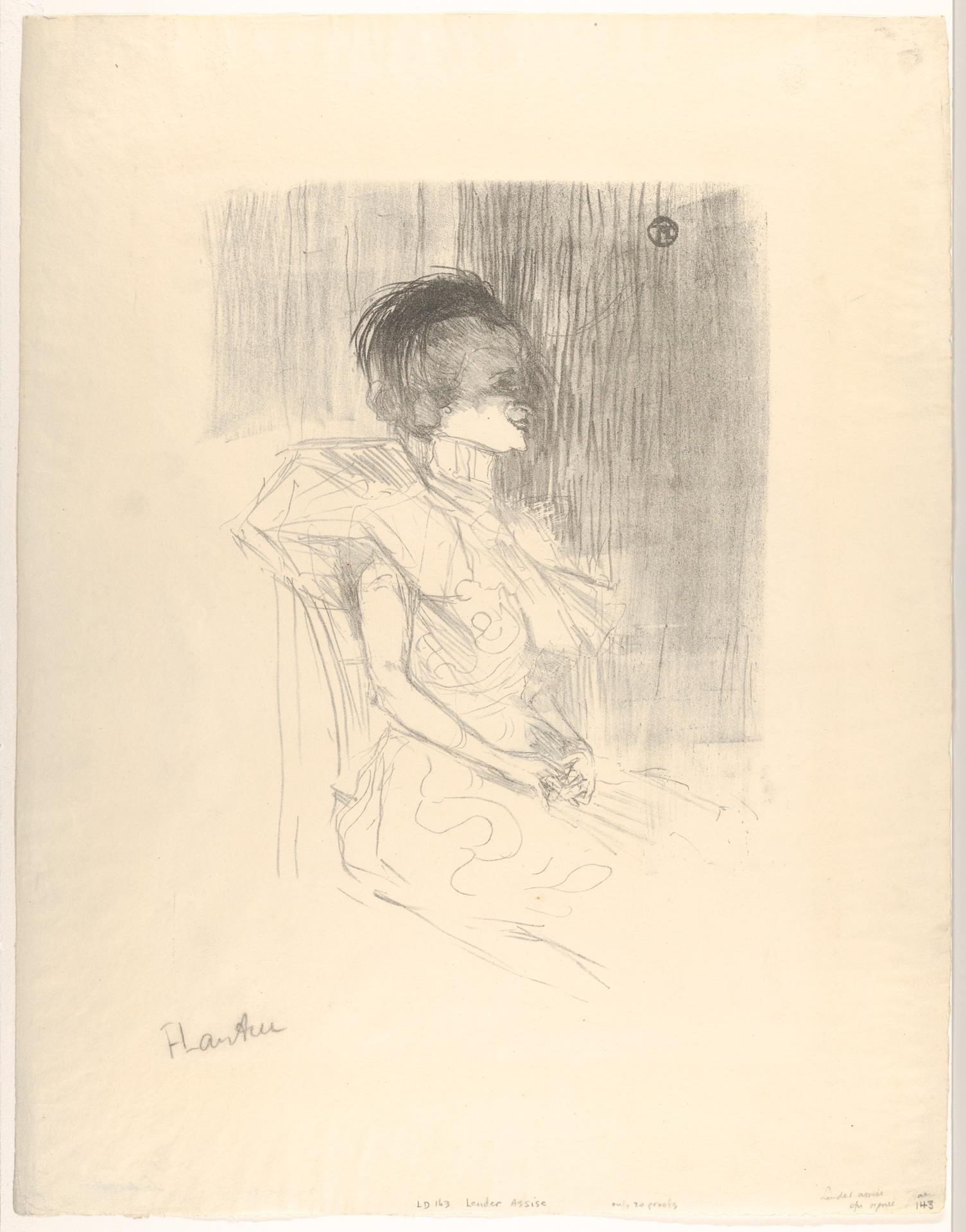 Henri de Toulouse-Lautrec — Sitzende Marcelle Lender