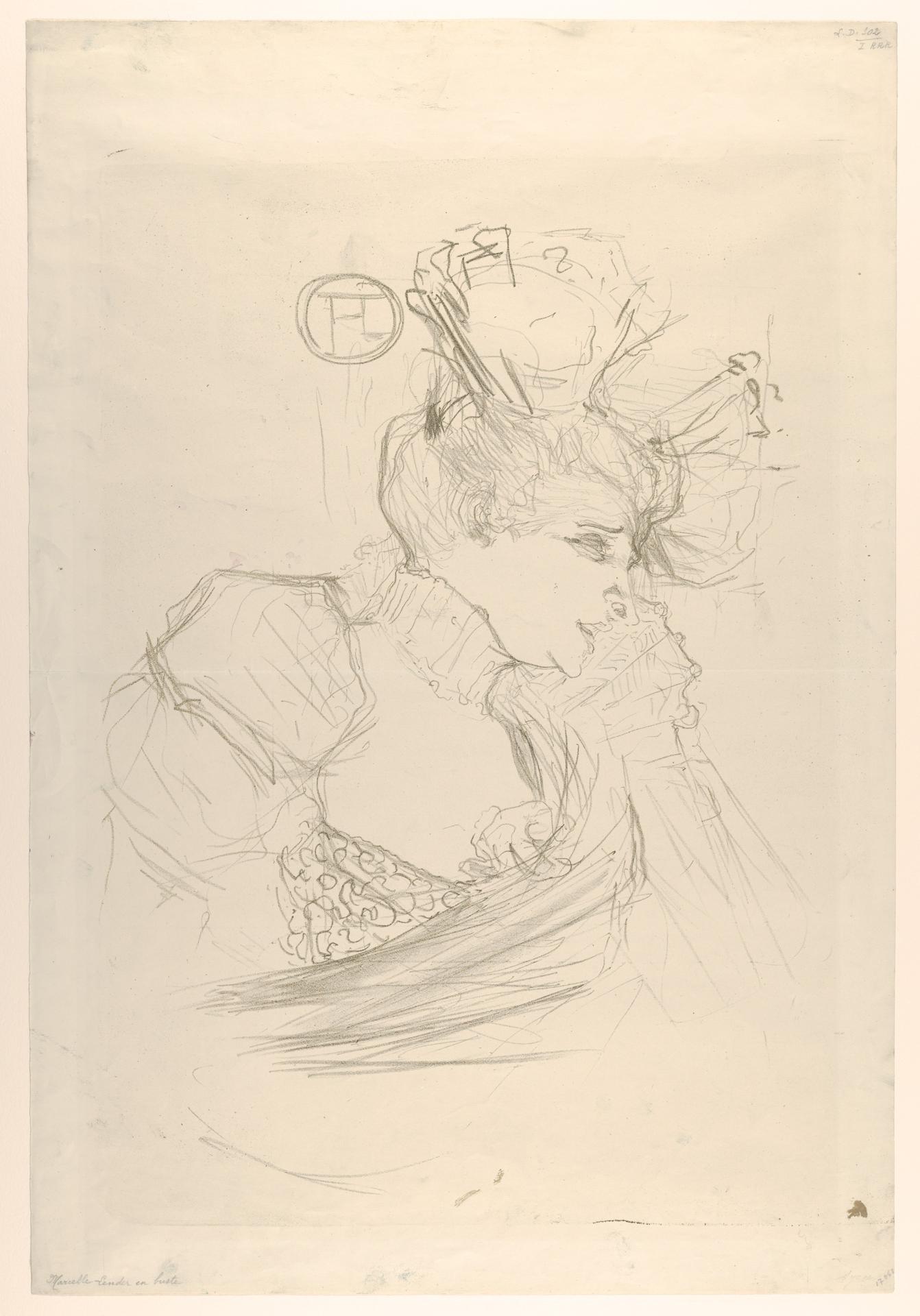 Henri de Toulouse-Lautrec — Porträtbüste von Mademoiselle Marcelle Lender (1895, Met-Objekt 799)