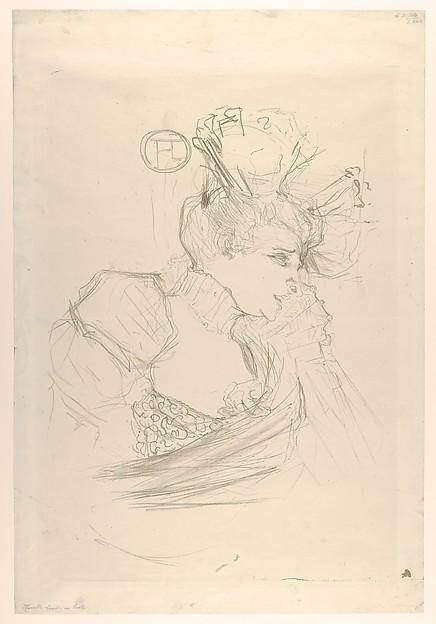 Henri de Toulouse-Lautrec — Porträtbüste von Mademoiselle Marcelle Lender (1895, Met-Objekt 799)