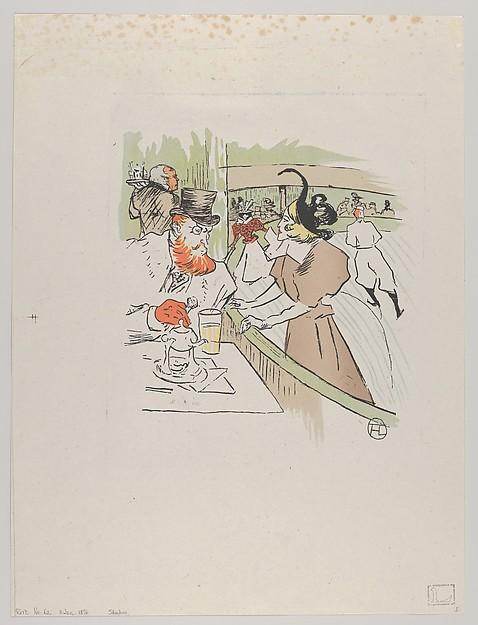 Henri de Toulouse-Lautrec — Eislaufen, aus Le Rire, Nr. 62, 11. Januar 1896