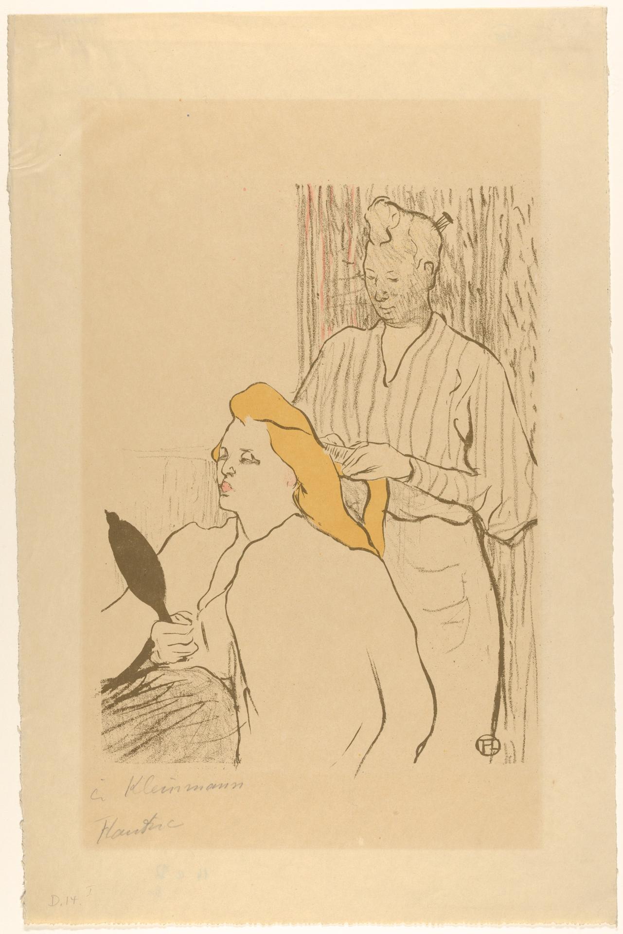 Henri de Toulouse-Lautrec — Das Frisieren (Theaterzettel für das Théâtre Libre)