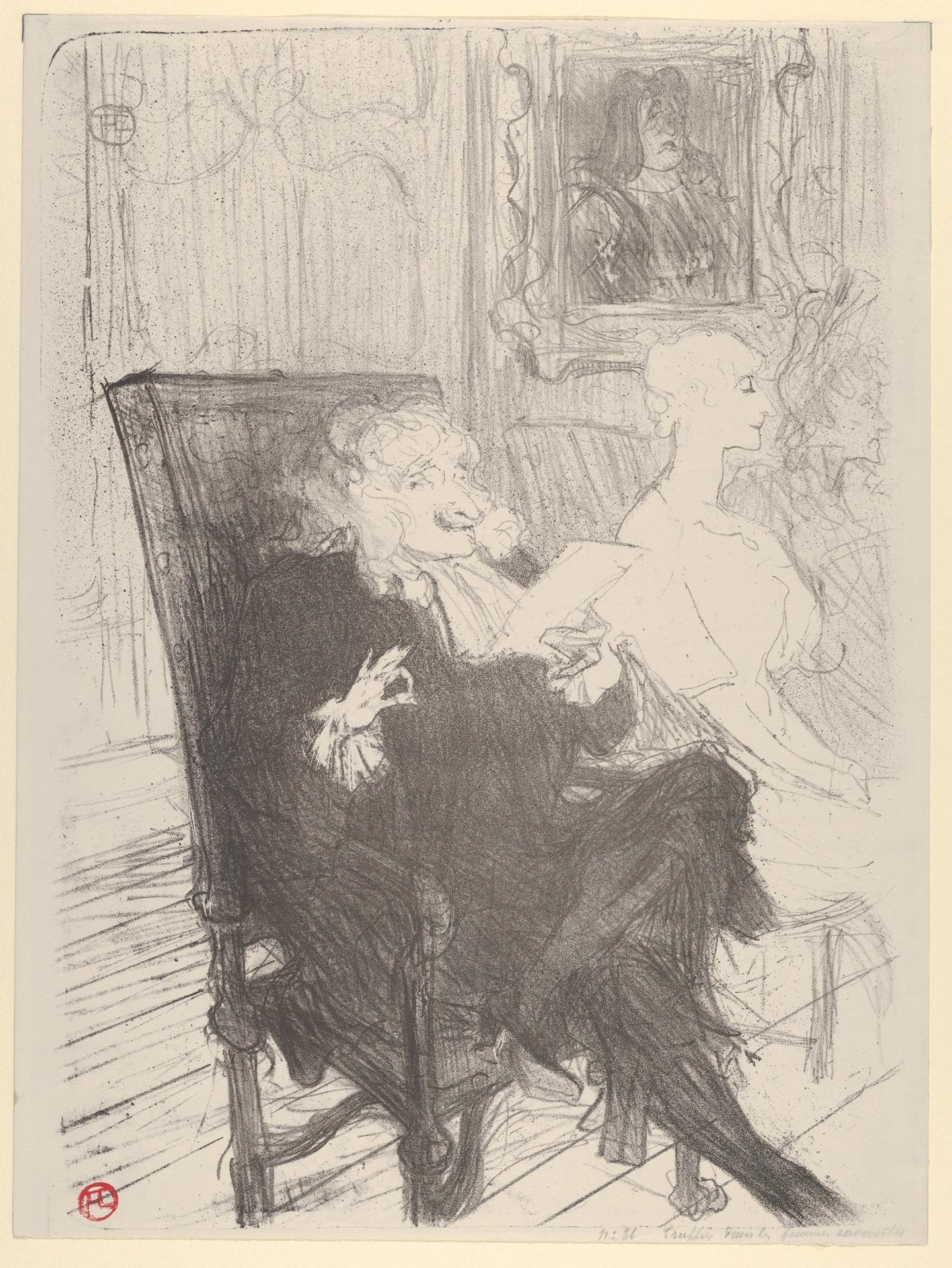 Henri de Toulouse-Lautrec — Truffier und Moreno in „Les Femmes Savantes“