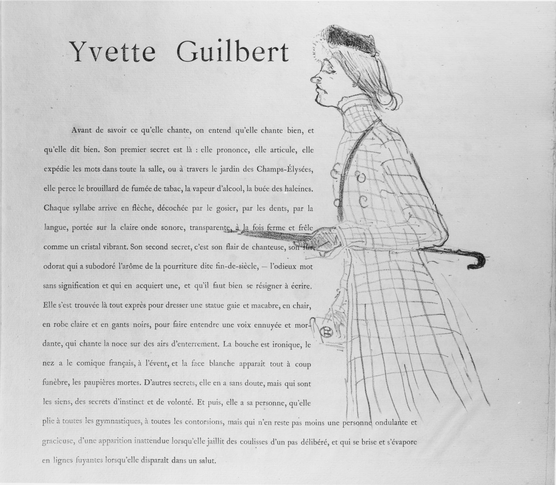 Henri de Toulouse-Lautrec — Yvette Guilbert (1894, Met-Objekt 782)